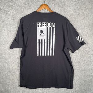 Under Armour Mens T-Shirt Size 2XL Black Heatgear Loose Wounded Warrior Project